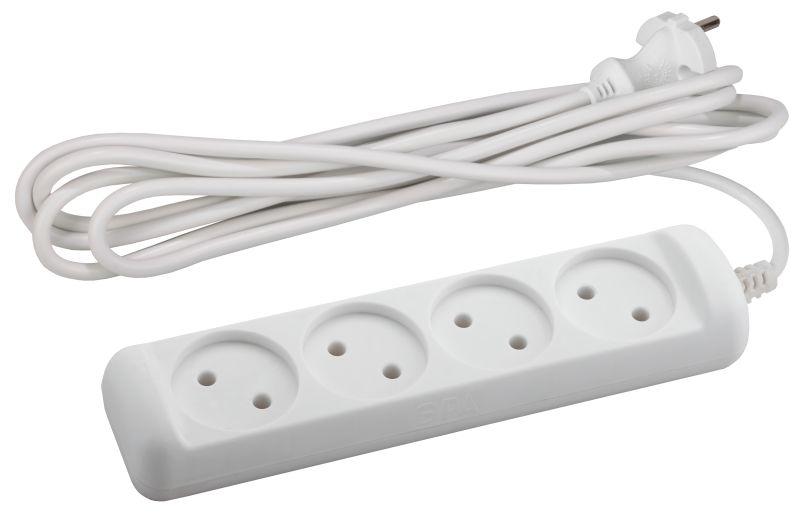 Удлинитель 4х5м без заземл. 10А IP20 U-4-5m-2х1 ПВС 2х1 Эра Б0028363