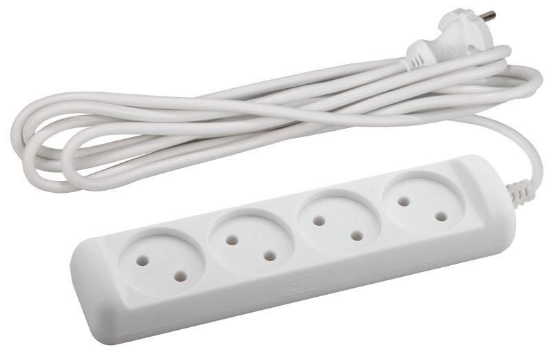Удлинитель 4х3м без заземл. 10А IP20 U-4-3m-2х1 ПВС 2х1 Эра Б0028362