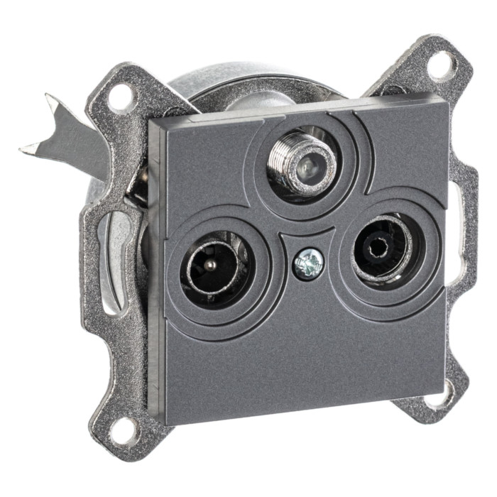 Розетка TV-FM-SAT ABB LEVIT, , сталь, 2CHH083303A6069