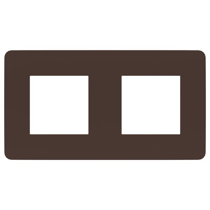 Рамка 2 поста Schneider Electric UNICA STUDIO, шоколад, NU280417