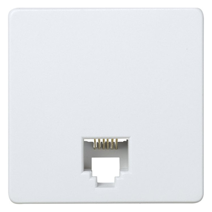 Розетка телефонная RJ12 Simon SIMON 27, скрытый монтаж, белый, 27481-35