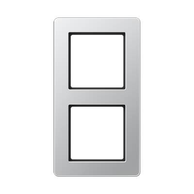 Рамка 2 поста Jung AFLOW, алюминий, AF582BFAL