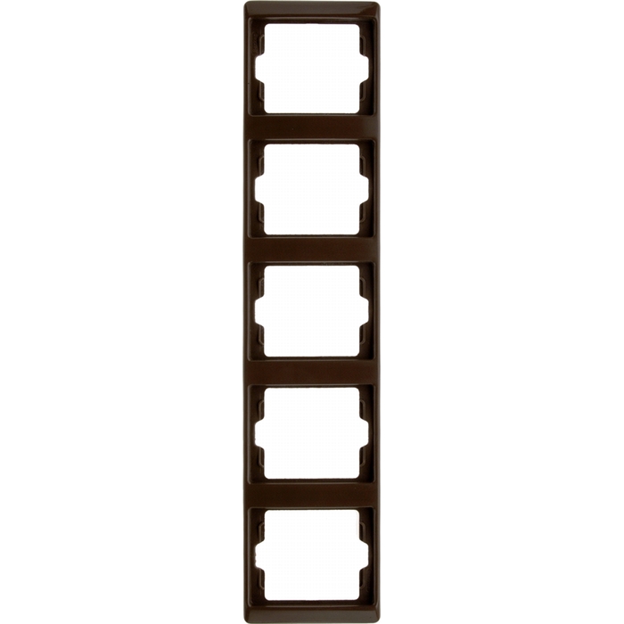 Рамка 5 постов Berker ARSYS, вертикальная, коричневый блестящий, 13530001