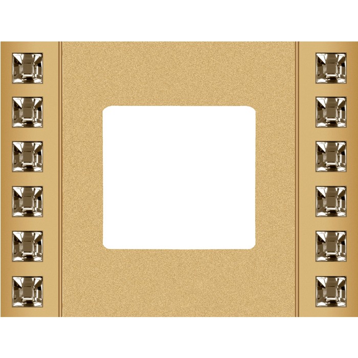 Рамка 1 пост FEDE CRYSTAL DE LUXE, real gold, FD01211OROS2