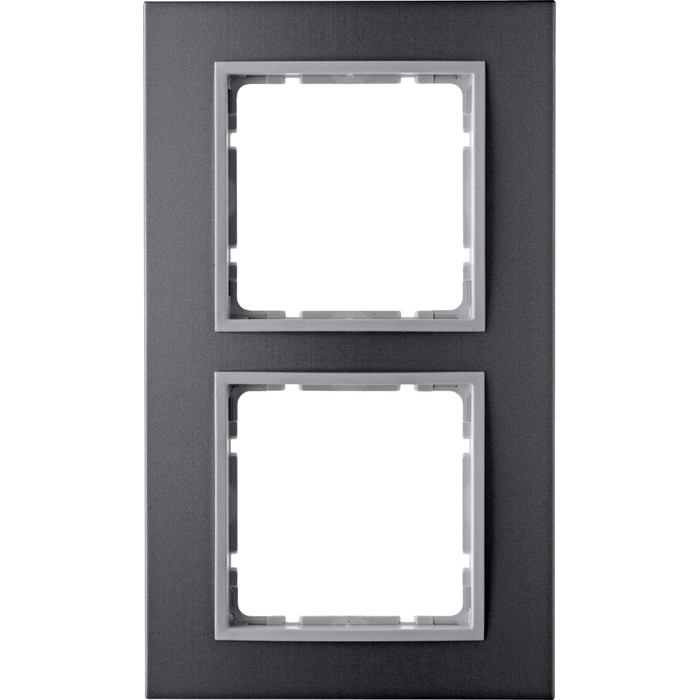 Рамка 2 поста Berker B.7, алюминий, 10126914