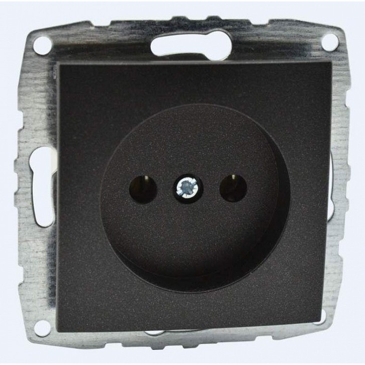Розетка без заземления механизм графит Mono Electric Despina/ Larissa 500-002022-116