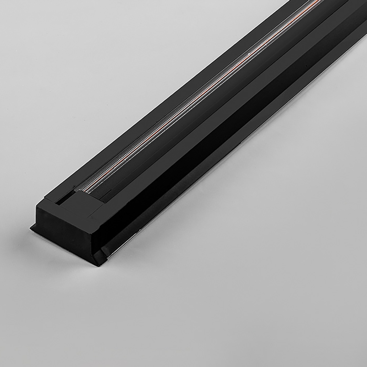 Шинопровод для трековых светильников 3м черный (в наборе токовод заглушка крепление)