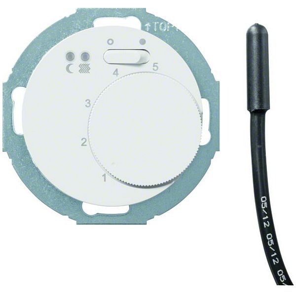 Термостат для теплого пола Berker, с датчиком, полярная белизна, 20342079