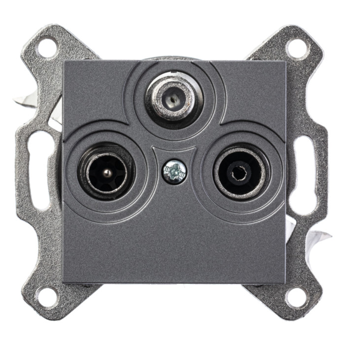 Розетка TV-FM-SAT ABB LEVIT, , сталь, 2CHH083303A6069