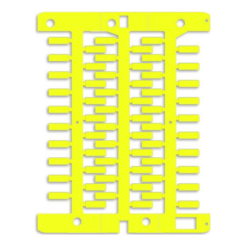 Маркировка для провода, жесткая, для трубочек. 4х12мм. Желтая (упак. 1500шт)