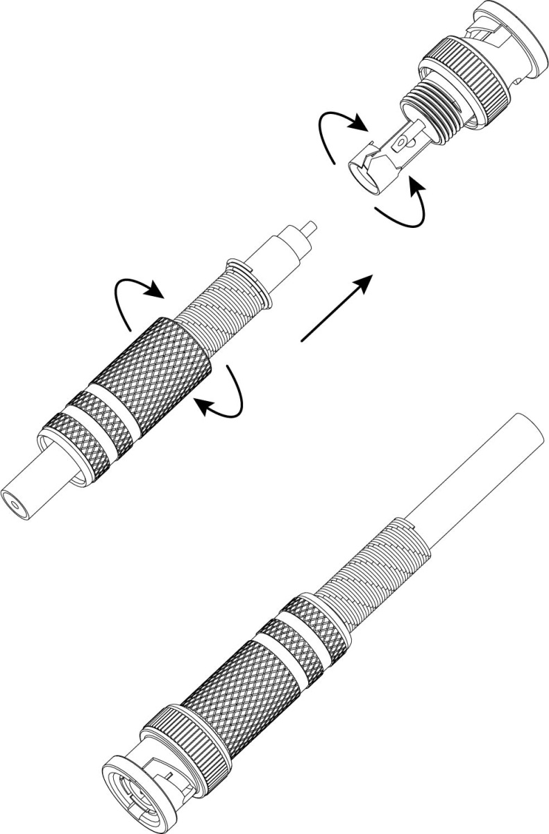 Разъем Simple RS-BNC02 штекер BNC под винт с пружиной металл