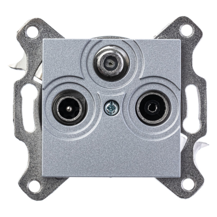 Розетка TV-FM-SAT ABB LEVIT, , серебро, 2CHH083303A6070