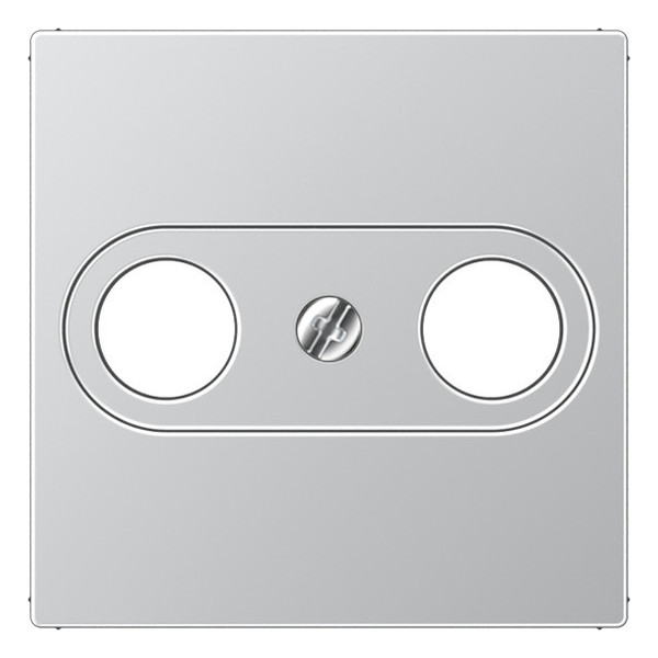 Накладка на розетку телевизионную Jung А-СЕРИЯ, скрытый монтаж, алюминий, A561PLTVAL
