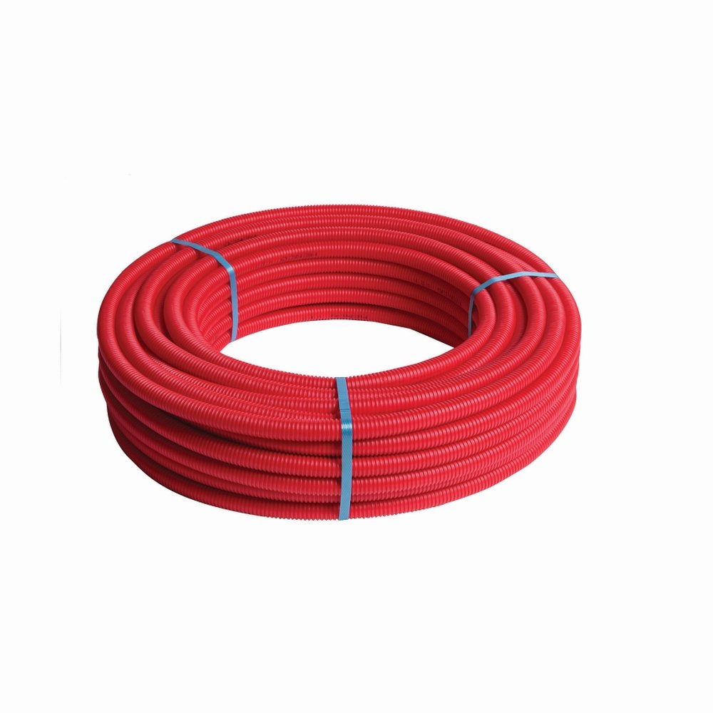 Труба металлополимерная rixc 20х2 pexc-al-pexc, в красной гофре, бухта 100 метров