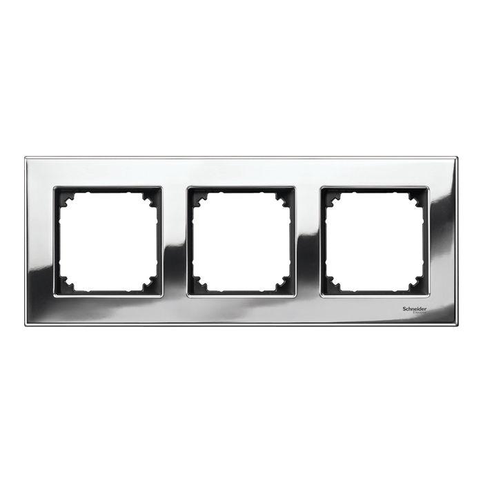 Рамка 3 поста Schneider Electric MERTEN M-ELEGANCE, хром, MTN403339