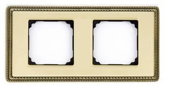 Рамка 2 поста Fontini VENEZIA, золотой, 39822502