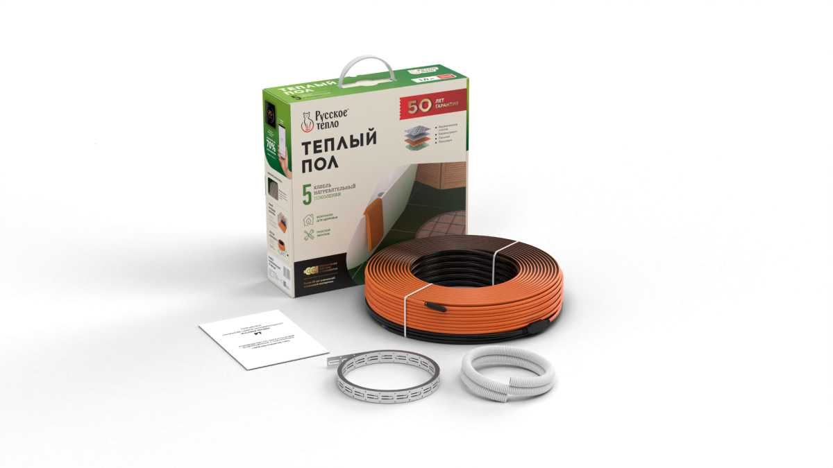 Кабель нагревательный для теплого пола Русское тепло РТ-2660-135.0