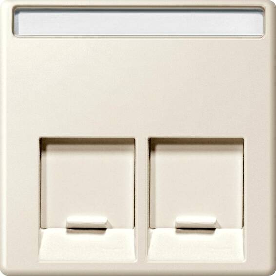 Накладка на розетку информационную Schneider Electric MERTEN SYSTEM M, скрытый монтаж, бежевый блестящий, MTN469944