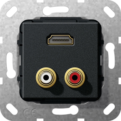 Gira Разъем HDMI, тюльпан аудио