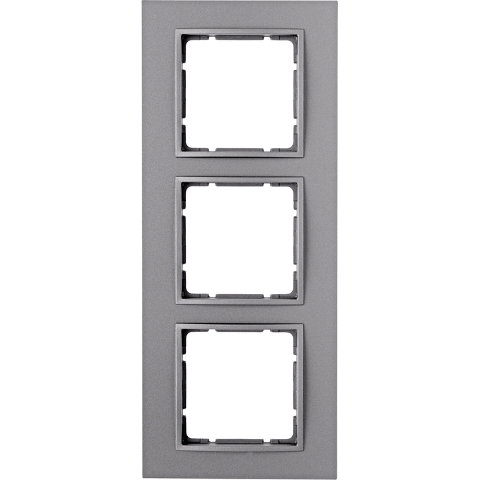 Рамка 3 поста Berker B.7, алюминий, 10136424
