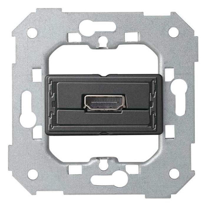Розетка HDMI Simon SIMON 75, скрытый монтаж, черный, 7501094-039