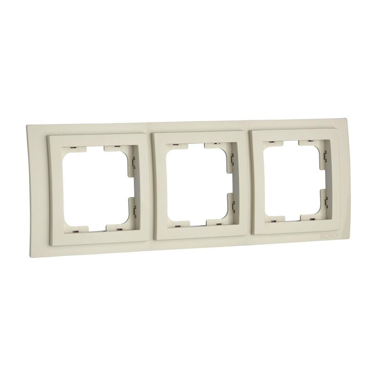 Рамка на 3 поста Mono Electric Larissa крем 103-171700-162