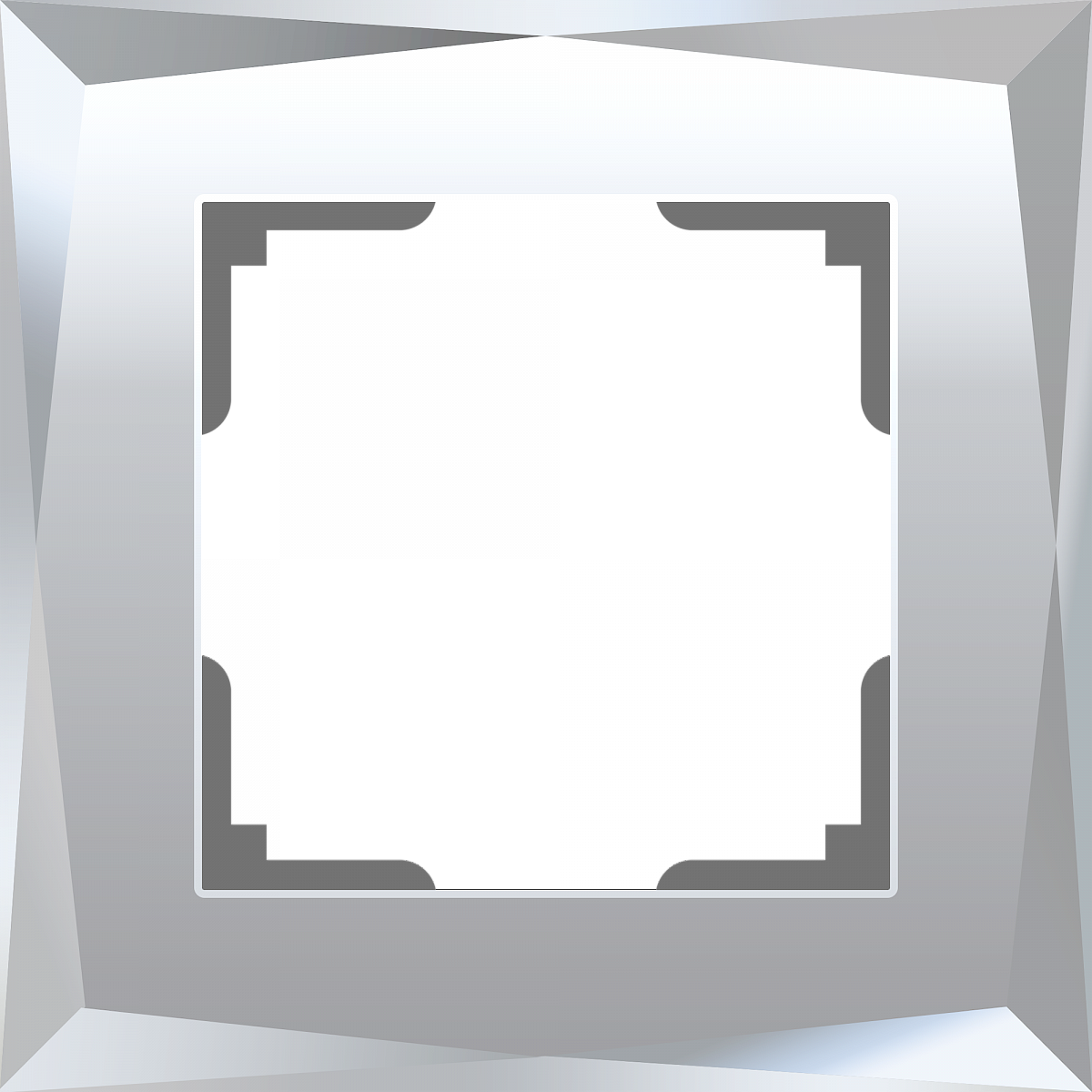Рамка из стекла на 1 пост Diamant зеркальный W0011220