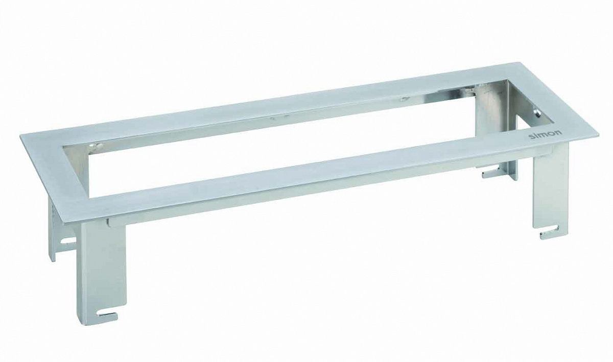 Simon Connect Сталь хром Рамка для мотажа KFC106 в столешницу