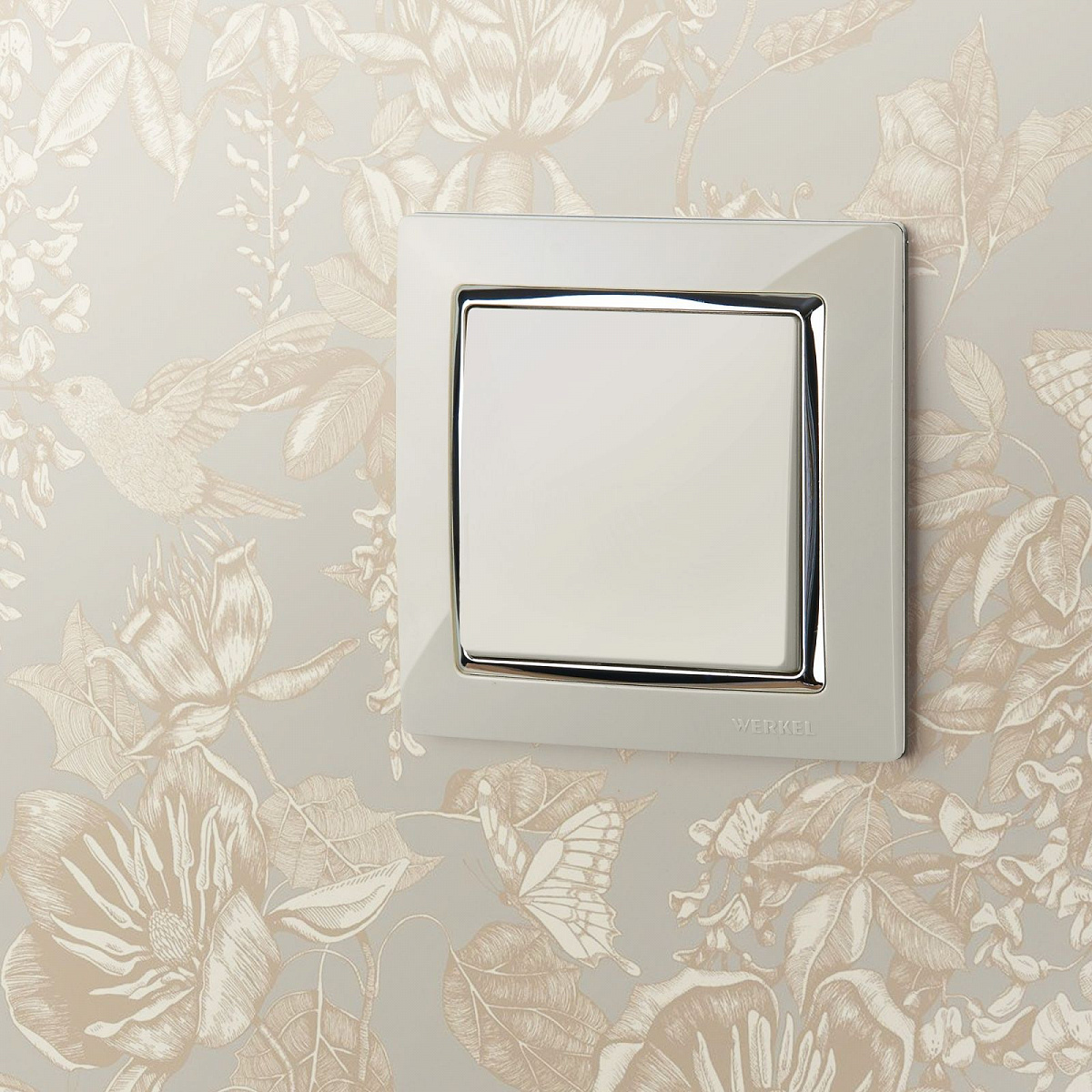 Выключатель одноклавишный слоновая кость W1110003