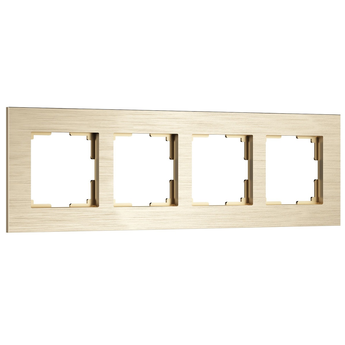 Рамка из металла на 4 поста АluMax шампань алюминий W0043511