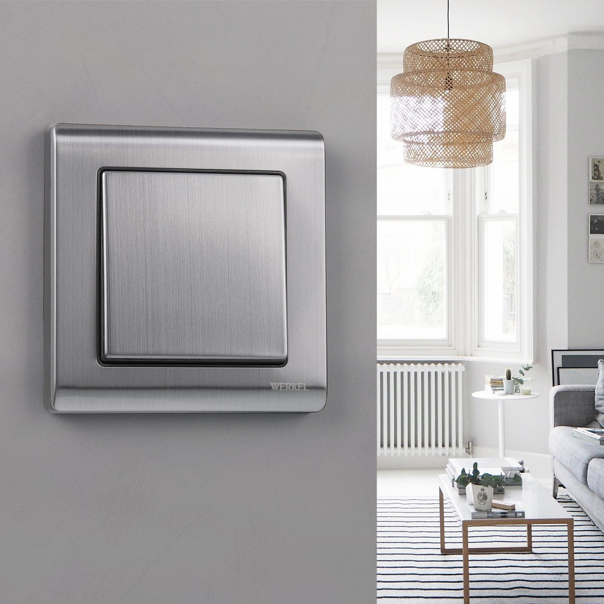 Выключатель одноклавишный глянцевый никель W1110002