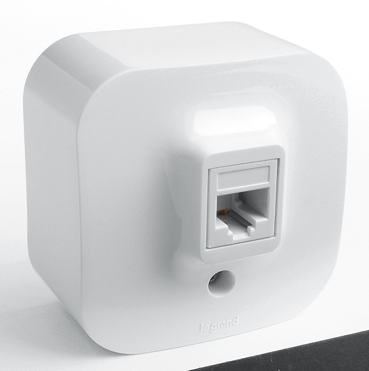 Розетка телефонная 1-м ОП Quteo RJ11 бел. Leg 782214